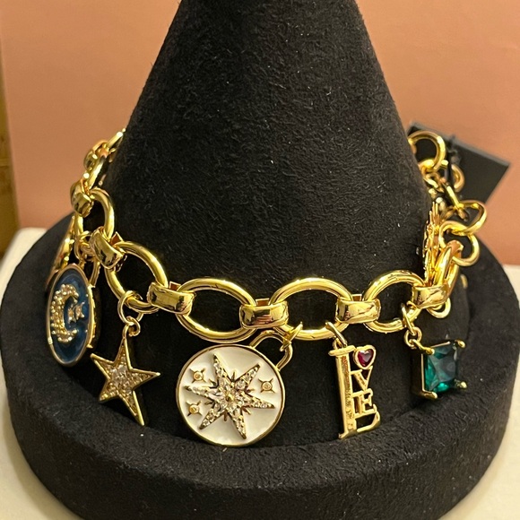 Kate Spade Gold Charm Bracelet with Colorful Accents - Picture 3 of 6